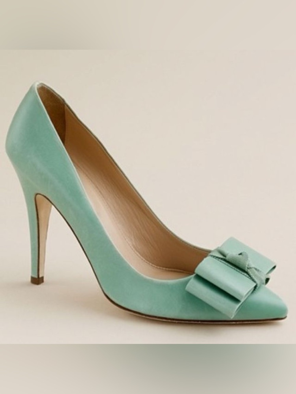 J. Crew Mint Green Vic Bow Pumps